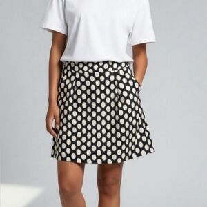 LOFT Women's A Line Polka Dot Navy Skirt